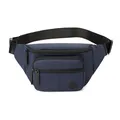 Dunkelblaue Sport-Bauchtasche aus wasserfestem Nylon mit verstellbarem Gurtband - Dunkelblau