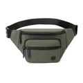 Olivgrüne Bauchtasche aus Nylon mit mehreren Fächern für Reisen und Outdoor-Sport - Armeegrün