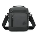 Borsa a tracolla in nylon grigio antracite impermeabile con cinturino regolabile e tasca - Grigio