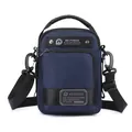 Waterproof navy blue sports crossbody bag for men with adjustable nylon strap and top handle - Dark Blue