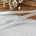 Nastro di raso bianco a righe per confezioni regalo e accessori per il fai-da-te - 10mm / Bianco Naturale