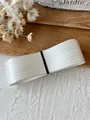 Rotolo di nastro a righe bianco in poliestere per vestiti da bambola e cucito fai da te - 2.5cm / Bianco Naturale
