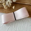 Rotolo di nastro di raso rosa a righe per artigianato fai da te e accessori per bambole - 2.5cm / Rosa