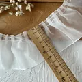 6cm weißes Plissee-Organza-Spitzenband für DIY-Nähen und Kleiderdekoration - Länge 1 Meter