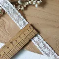White daisy floral lace trim 1.8cm wide with intricate embroidery for DIY sewing - Daisy Embroidery Style (1#) / Width About 2cm Length 1 Meter