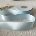 Cinta de raso azul claro de 2,5 cm para ramos de bricolaje y decoración de regalos - En Rollo / Azul claro