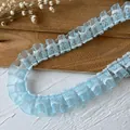 Light blue pleated lace trim with white floral embroidery for DIY craft and sewing - No.5 Embroidered Ruffle (A) / Width Approx 2cm Length 1m / Blue