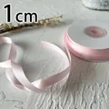 Premium 1cm light pink double-faced satin ribbon for DIY crafts and gift wrapping - Light Pink