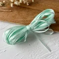 Ruban de satin de soie vert menthe de 3mm pour bricolage et accessoires - Vert clair