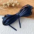 Ruban de satin bleu foncé 3mm pour bricolage artisanat et décoration de vêtements - Bleu marine
