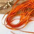 Ruban de soie orange vif de 3 mm pour le bricolage et la décoration de cheveux - Rouge Orangé