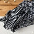 Klassiek zwart-wit gingham lint voor DIY-strikken en decoratie van geschenken - Zwart