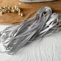 Ruban de satin gris argenté de 3 mm avec éclat métallique pour l'artisanat fait main - Gris