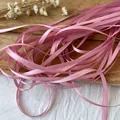 Ruban de satin rose étroit avec lustre soyeux pour bricolage et décoration de cheveux - Rose Poudré