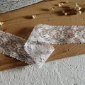 Five meters of white hollow eyelash lace ribbon for DIY crafts and doll clothing decor - Style Two Medium Wide