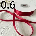 Rotolo di nastro di raso rosso scuro 0,6 cm per fiocchi fai da te e accessori per abbigliamento - Rosso