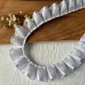 Λευκή δαντέλα Morandi 3m για χειροτεχνίες DIY και αξεσουάρ ραπτικής ενδυμάτων - Φαρδύ Πλισέ Στυλ / Λιλά Στυλ Νο 5