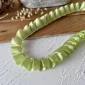 Light green pleated satin ribbon lace 2.5cm width for DIY doll clothes and sewing - Light Matcha