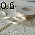Nastro di raso avorio da 0,6 cm in rotolo per artigianato fai da te e cucito - Giallo chiaro