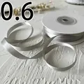 Nastro di raso grigio argento da 0,6 cm per artigianato fai-da-te e confezioni regalo - Grigio