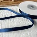Nastro di raso blu scuro in rotolo per confezioni regalo e artigianato fai-da-te - Blu navy