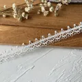 Nastro di pizzo in cotone bianco con motivi a corona per cucito e decorazioni fai da te - Stile Punto Corona (5#)