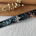 Nastro nero con farfalle e stelle iridescenti laser per decorazioni fai-da-te e cucito - Nero Argento Farfalla Stella