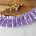 Ruban de dentelle en satin plissé violet lavande de 5cm pour couture DIY et vêtements - Violet
