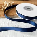 Cinta de raso azul marino de 1cm de ancho en rollo para lazos DIY y decoración - Azul marino