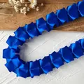 Royal blue pleated satin ribbon accessory for DIY crafts and clothing decoration - Double Sided Royal Blue Ruffled Ribbon (4#)