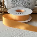Rouleau de ruban de satin orange de 2,5cm pour emballage cadeau et bouquets DIY - En Rouleau / Orange