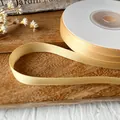 Rollo de cinta de raso de doble cara color crema de 1 cm para manualidades y regalos - Amarillo 614