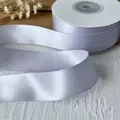 Rouleau de ruban de satin blanc de 2,5 cm avec finition brillante pour bricolage et cadeaux - En Rouleau / Lilas