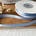 Cinta de raso azul claro de doble cara de 1 cm para envolver regalos y manualidades - Azul Bebé