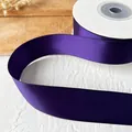 Ruban de satin violet foncé en rouleau pour décoration de bouquets et bricolage DIY - En Rouleau / Violet Magique