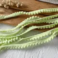 Μεντί τρέσα με φουντάκια για DIY ραπτική και διακοσμητικά αξεσουάρ ενδυμάτων - ανοιχτό πράσινο