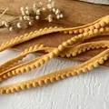 Τρέσα με φούντες σε κίτρινο μουσταρδί για DIY ραπτική και διακοσμητικά αξεσουάρ ρούχων - Κίτρινο του Τζίντζερ