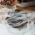 Delicate 5m white eyelash lace ribbon with hollow floral pattern for DIY crafts - Style Four Delicate Narrow