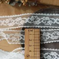 White hollow lace trim ribbon 4cm wide with delicate floral pattern for DIY sewing - Style Eight Medium Style