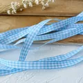 Nastro in tessuto a quadretti bianchi e blu per cucito fai da te e accessori per abiti - No.8 Quadretti Piccoli (A) / Larghezza circa 1cm Lunghezza 5m / Quadri blu e bianchi