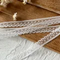 5m white eyelash hollow lace ribbon for DIY handicrafts and doll clothes decoration - Style Sixteen Off White Thin