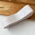 Nastro laser olografico rosa con motivi geometrici a stella per artigianato fai-da-te - 4.5m x 2.5cm / Rosa