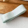Mint green ribbon with holographic star pattern for DIY crafts and decor rolls - Mint Green