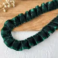 Ruban de dentelle plissée vert foncé avec finition satinée pour couture et DIY - Vert Foncé
