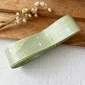 Ruban décoratif vert clair avec motif météore argenté pour loisirs créatifs - Vert Fruit