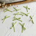 Petits nœuds en satin vert clair faits main pour accessoires cheveux et déco - Mini Nœuds (10 Pièces/Paquet, 0,3 cm de Largeur) / Vert Fruit