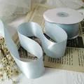 Light blue 4cm double-sided polyester satin ribbon roll for gift wrapping and DIY crafts - Light Blue