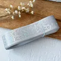 Silbernes Bastelband mit bunten Laser-Hologramm-Mustern für DIY-Zauberer-Themen - Standard / Grau