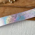Nastro olografico viola chiaro con balene e onde per artigianato fai-da-te e regali - Viola Chiaro