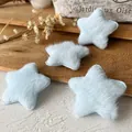 Light blue plush star-shaped patches for DIY hair accessories and clothing decoration - Blue Pentagram